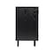 Flash Furniture Elmont Bar and Sideboard w/Shaker Style Single Door Cabinet w/Hanging Glass and Shelves, Black NAN-F-HY-B23113-BLK-GG - alternate 6